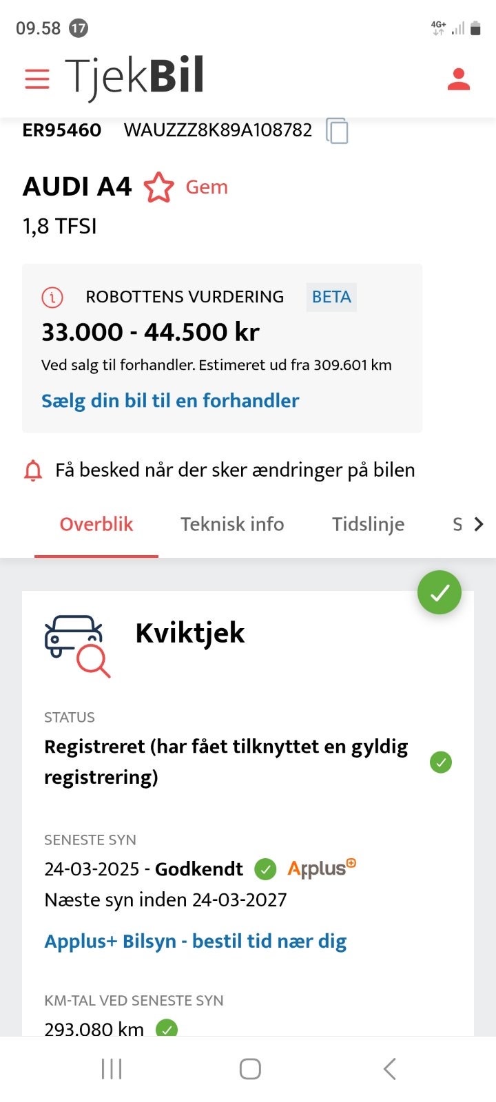 Audi A4 til salg hos Nabilli