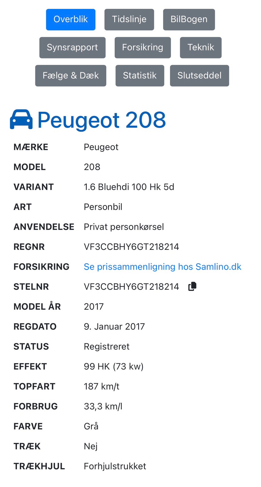 Peugeot 208 til salg hos Nabilli