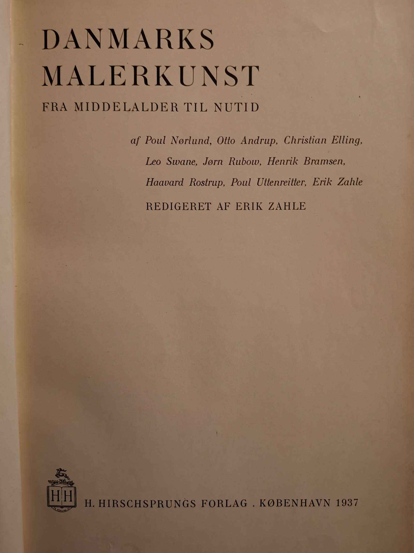 Danmarks Malerkunst, red. af Erik Zahle, emne: kunst og kultur | DBA