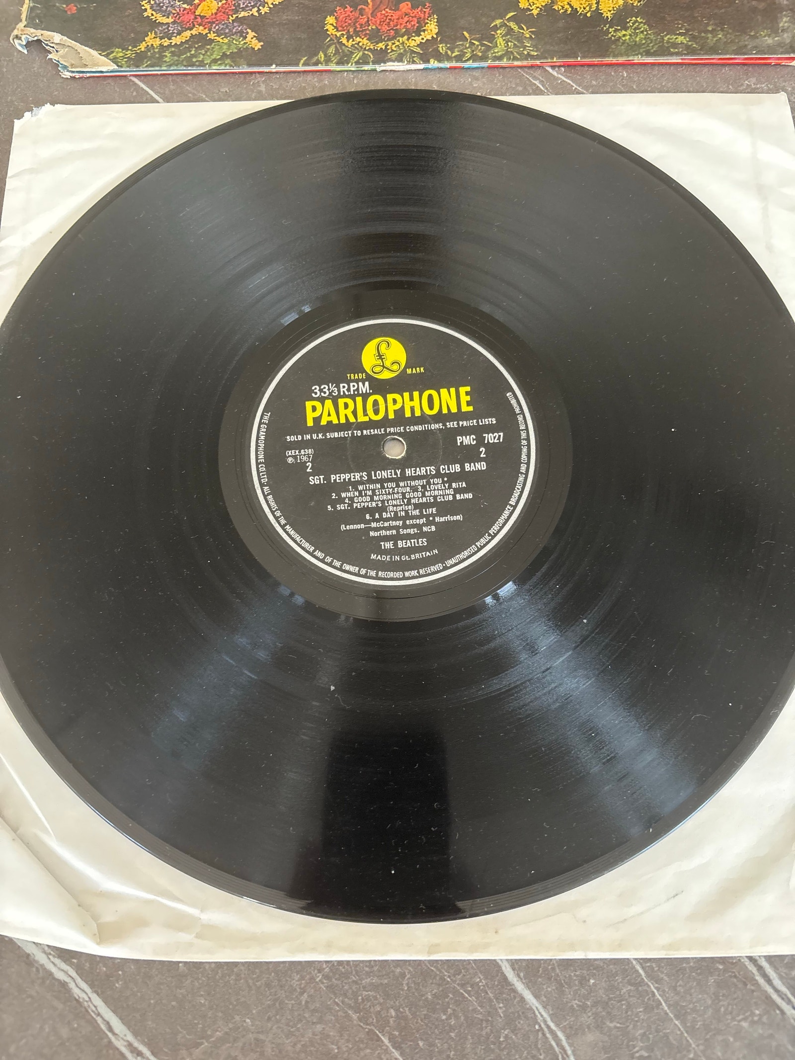 【神洗浄UKオリMONOマト1】Sgt. Pepper's 1967 The Beatles – Sgt. Pepper (1st UK Mono, 1967) – PMC 7027 | DBA