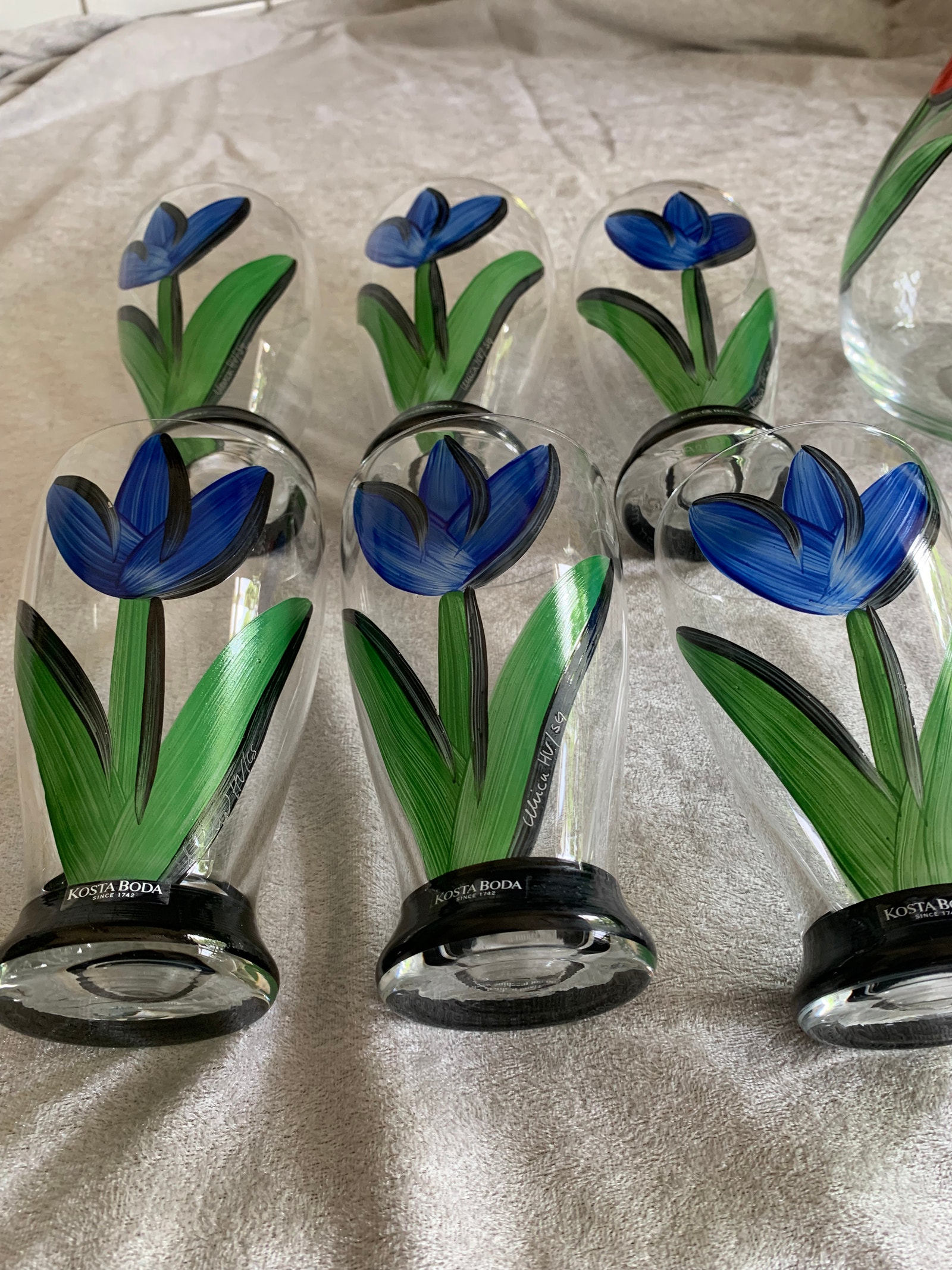 Glaskande og glas “Tulipan” Kosta Boda | DBA