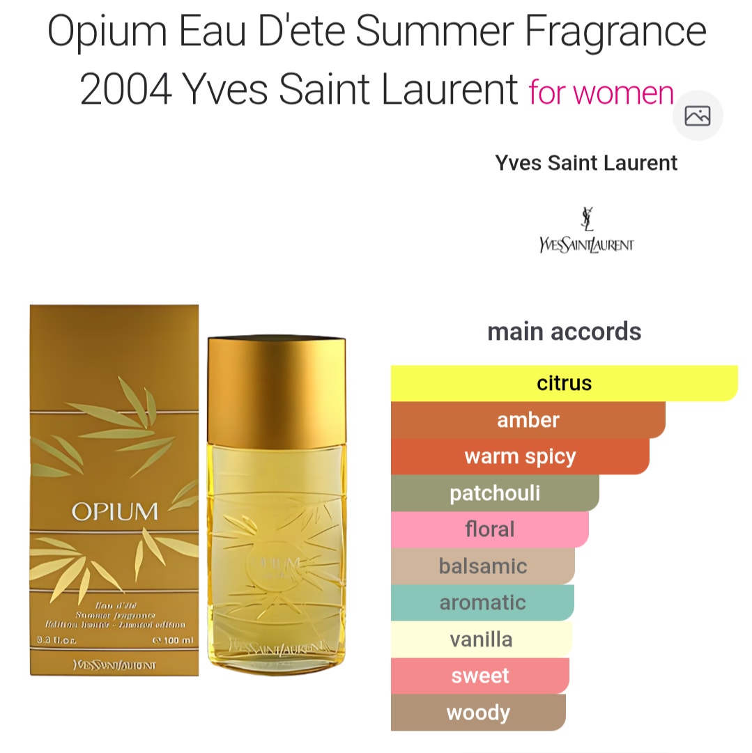 Opium Eau D'ete Summer Fragrance Yves Saint Laurent | DBA