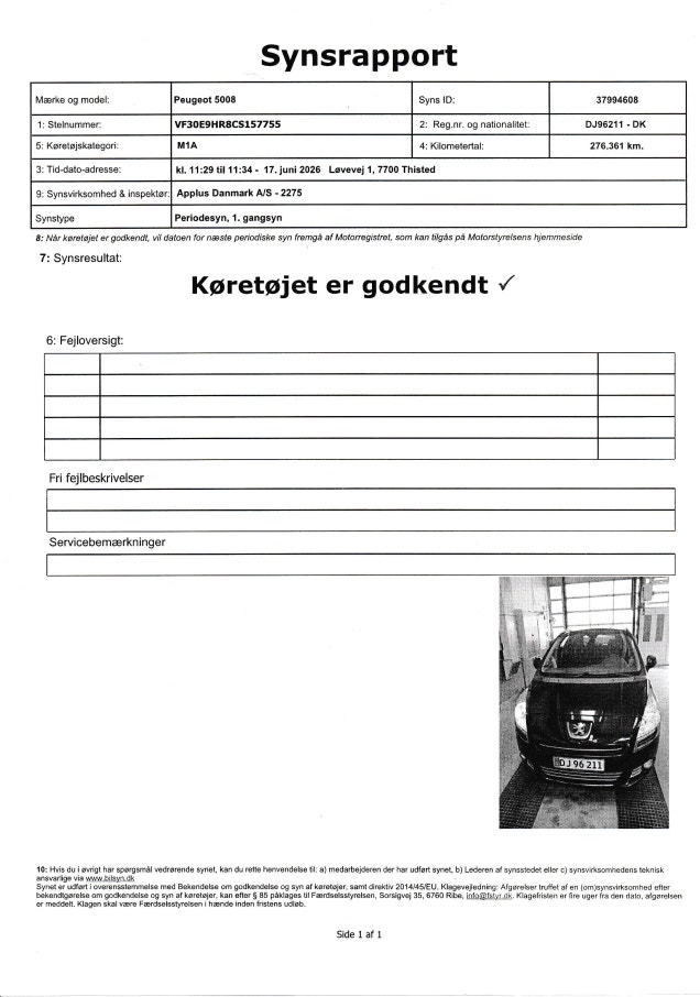 Peugeot 5008 til salg hos Nabilli