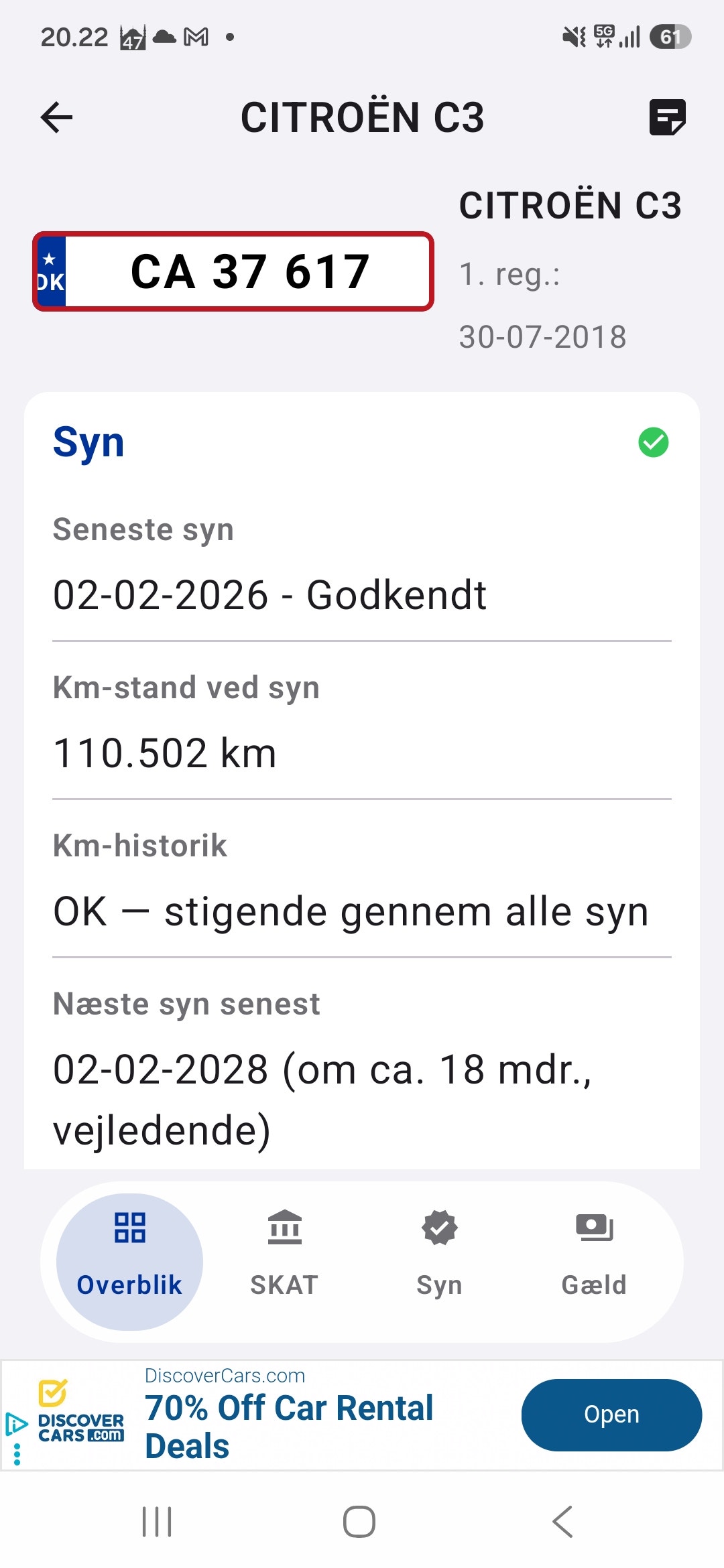 Citroen C3 til salg hos Nabilli
