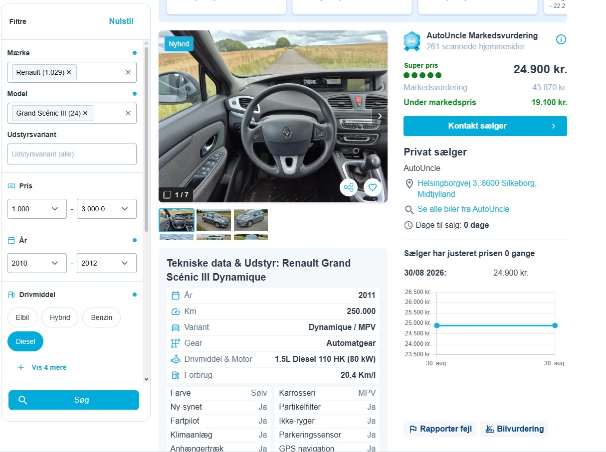 Renault Grand Scenic III til salg hos Nabilli