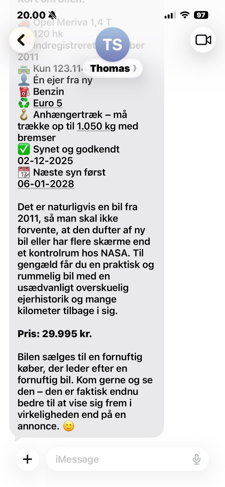 Opel Meriva til salg hos Nabilli