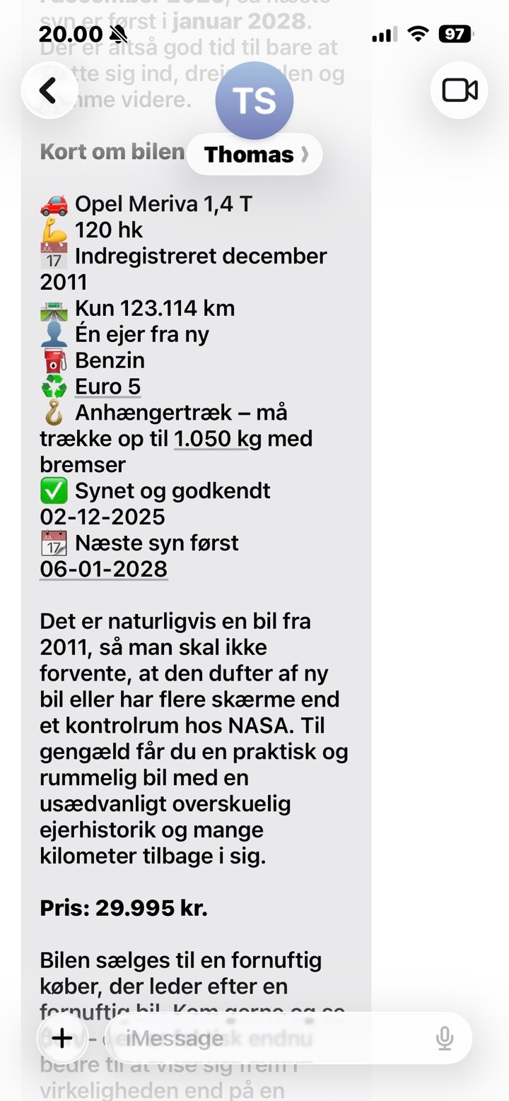 Opel Meriva til salg hos Nabilli