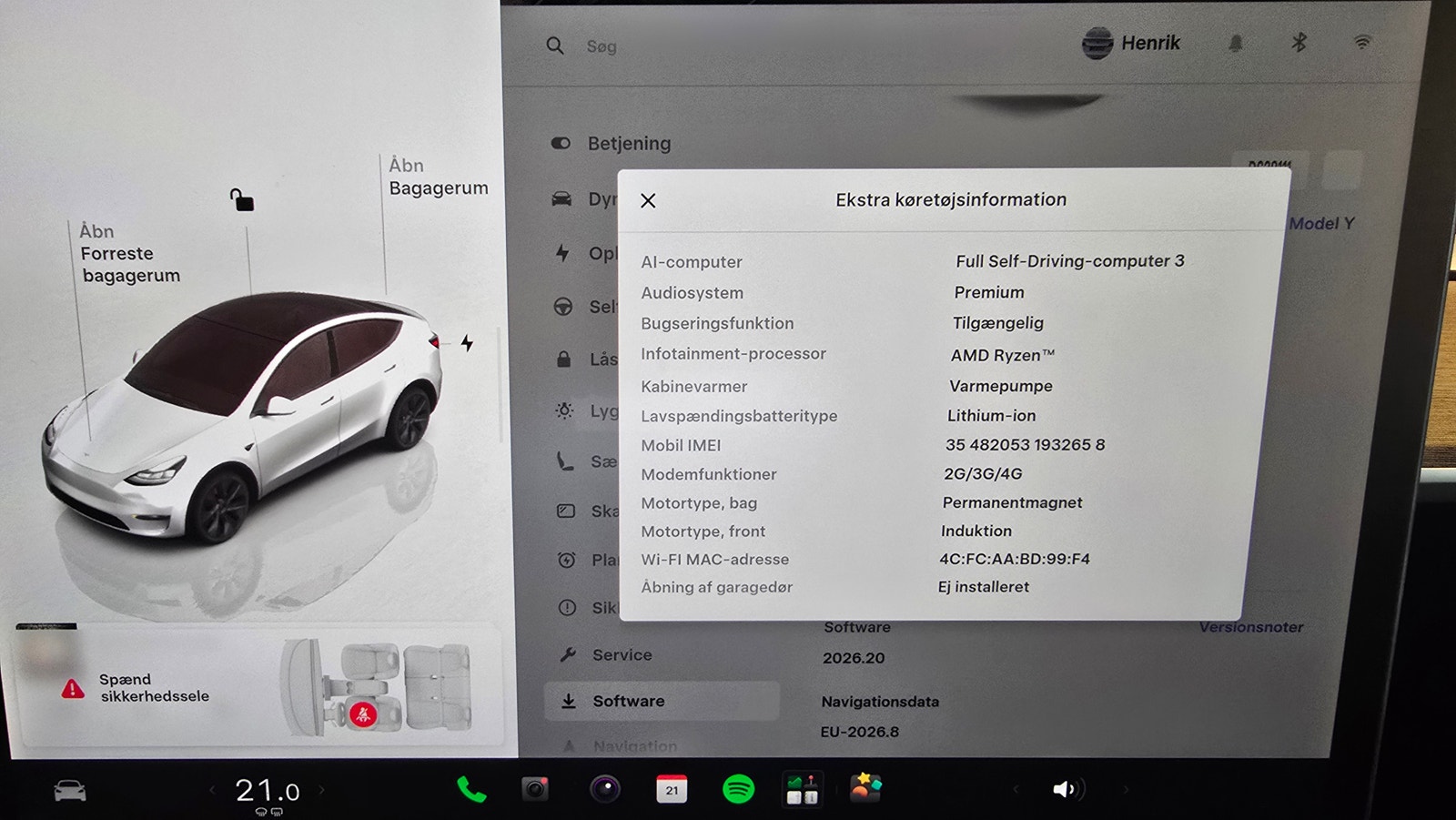 Tesla Model Y til salg hos Nabilli