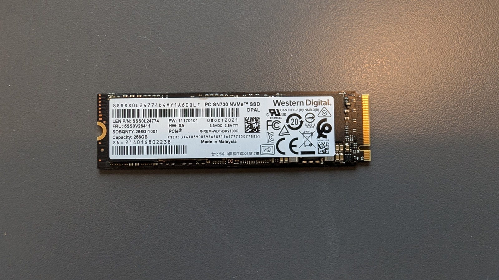 256GB Western Digital PC SN730 NVMe SSD | DBA