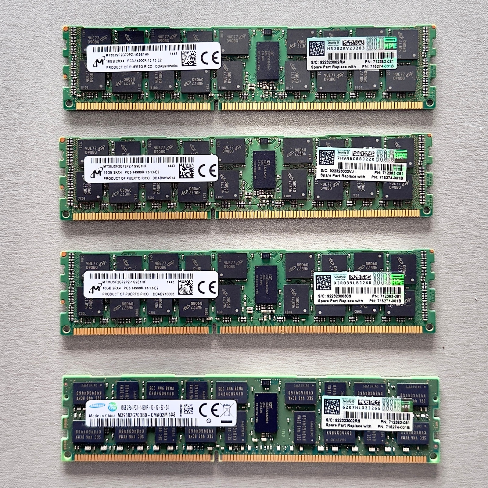64GB RAM (4x16GB) PC3-14900R | DBA