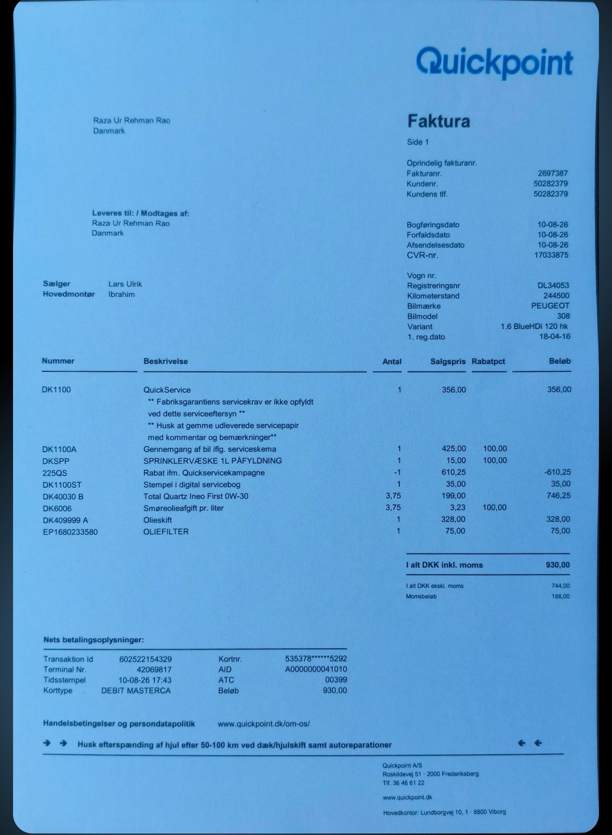Peugeot 308 til salg hos Nabilli