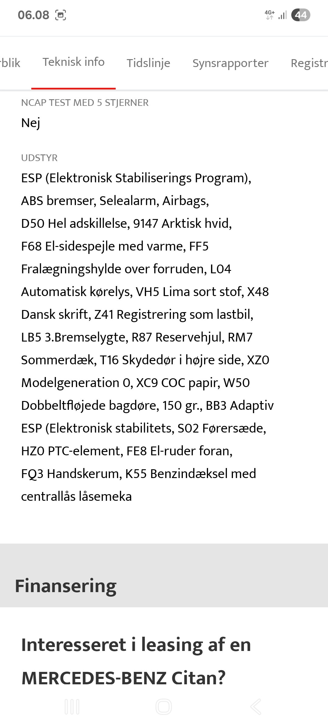 Mercedes Citan 109 til salg hos Nabilli