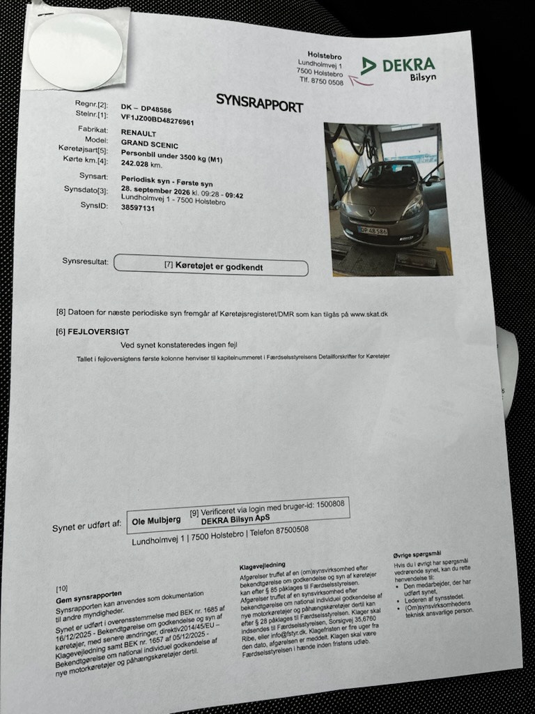 Renault Grand Scenic III til salg hos Nabilli