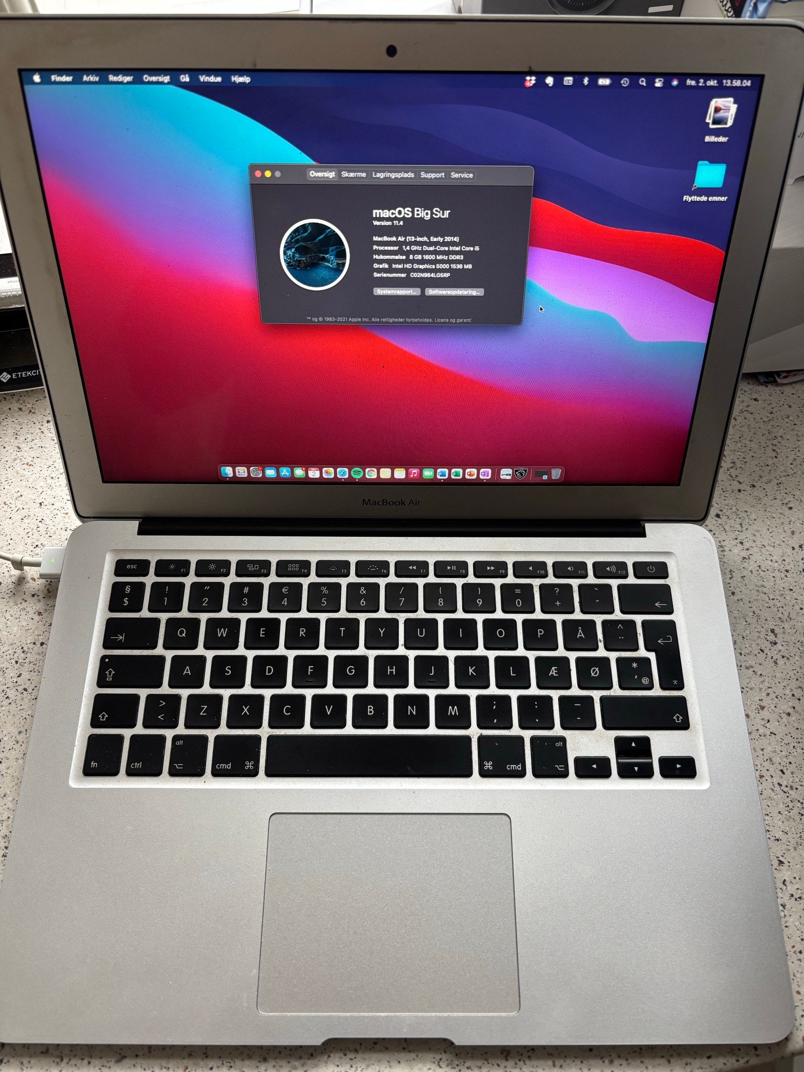 MacBook Air 13” Early 2014 - 8 GB RAM / 256 GB SSD | DBA