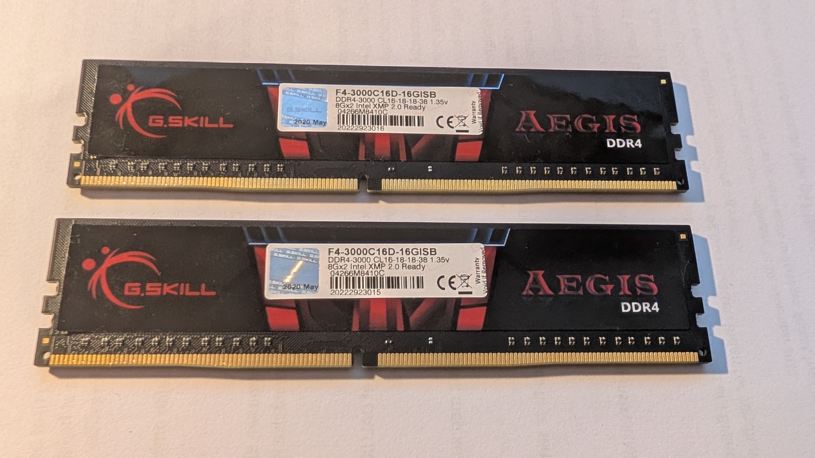 2x 8GB G.Skill Aegis DDR4 RAM | DBA