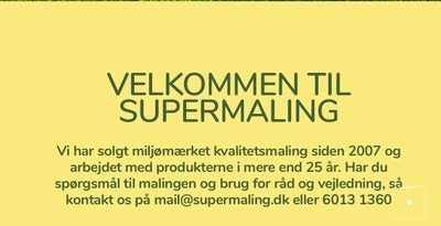 Forsidebillede til butikken Supermaling - Bee25ApS
