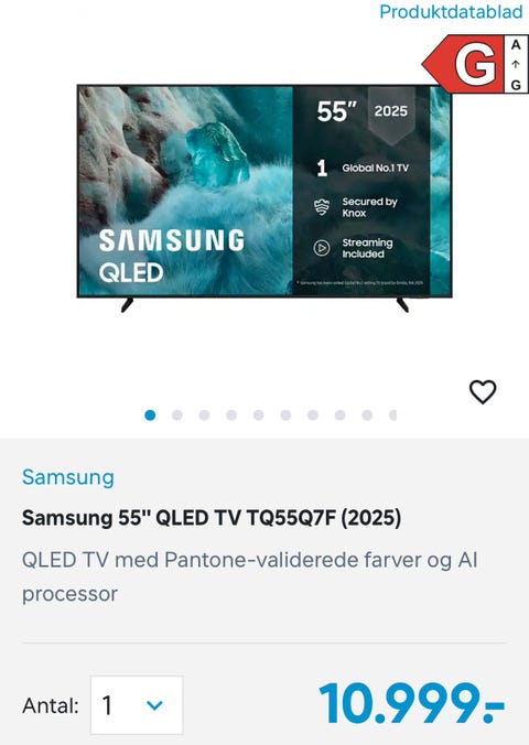 Samsung 55” qled tv - 2025  			