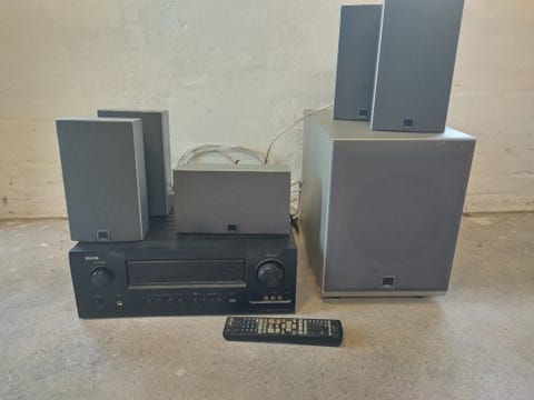 Denon avr 1912 + dali triospace surround sound højttalere  			