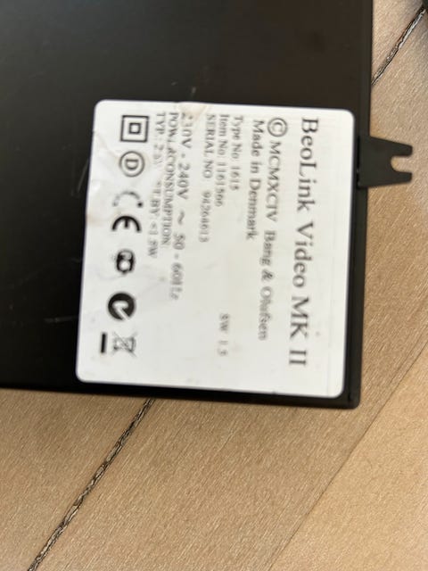 Bang olufsen beolink video mk 2  			