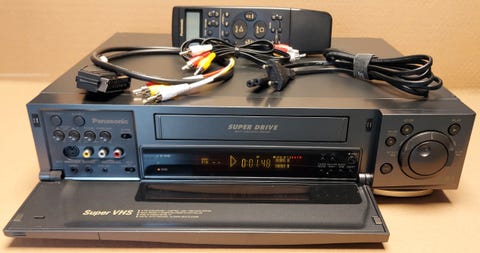 Panasonic nv-hs900 s-vhs videorecorder med fjernbetjening  			