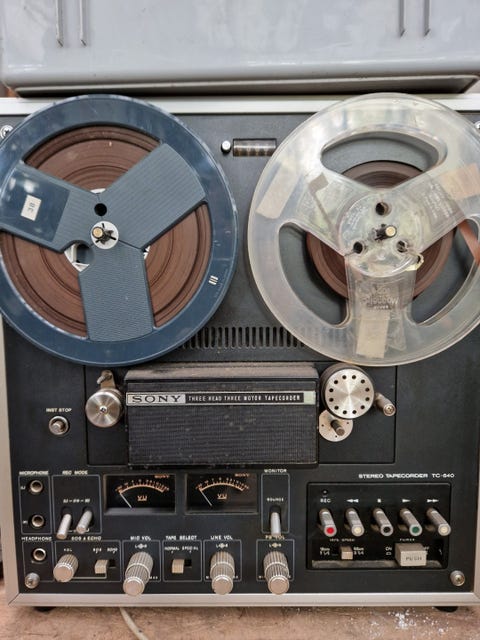 Sony tc-640 transportabel spolebåndoptager  			