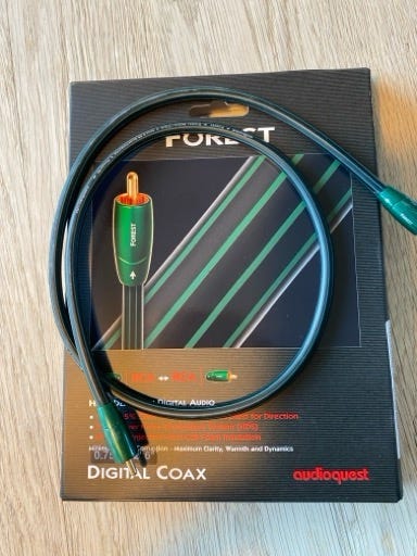 Audioquest forest coaxialkabel 75 cm.  			