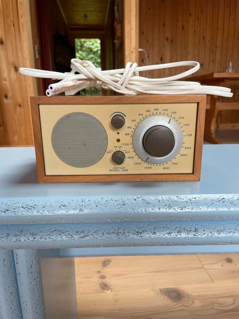 Tivoli model one radio. designer henry kloss  			