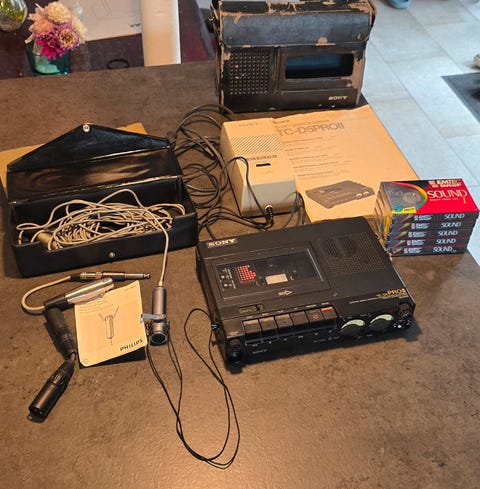 Sony tc-d5 pro ii m/ ekstra udstyr  			