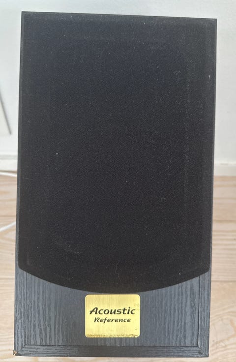 Acoustic reference speakers (pair) with holders for sale  			