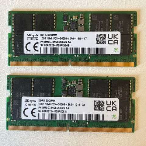 SK Hynix 16GB Dual-channel (2*8GB) DDR5 5600 MHz SO-DIMM RAM | DBA