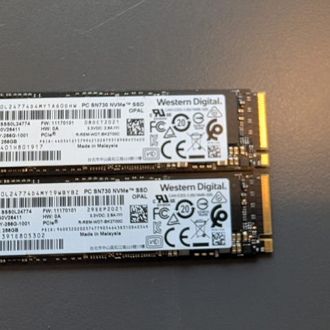 256GB Western Digital PC SN730 NVMe SSD | DBA
