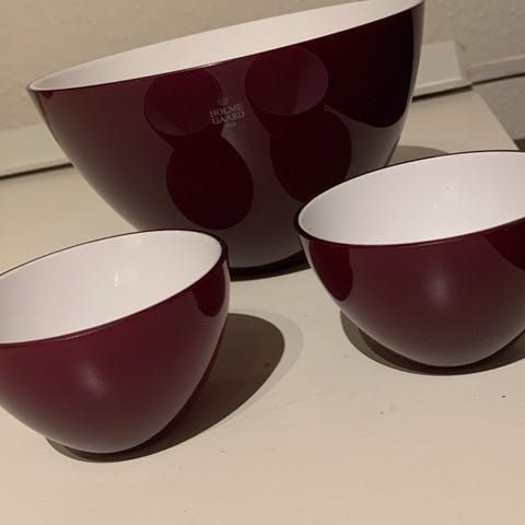 Holmegaard skålesæt keramisk hvid og sort | DBA