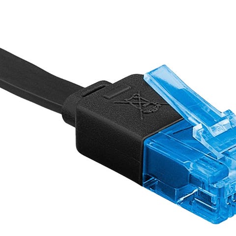 CAT 6a U/UTP fladt netværkskabel – Hvid | 15 meter | DBA