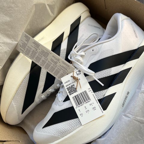 HELT NYE Adidas Adizero Evo SL Løbesko Hvid Sort Str. 43 | DBA