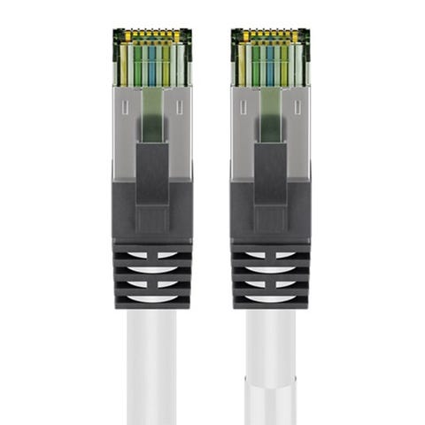 CAT 8.1 S/FTP RJ45 netværkskabel | Hvid | 50 cm | DBA