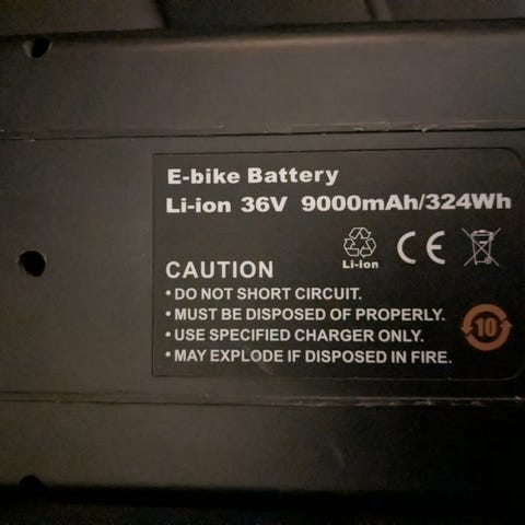 Ebike 48V 9AH Hailong style battery | DBA