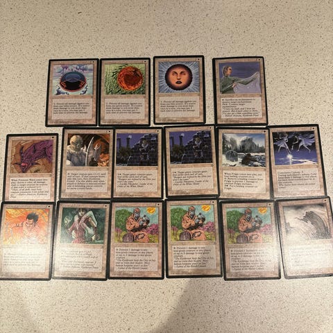Magic the Gathering - 20 stk sorte og hvide kort fra 1995-1999 | DBA