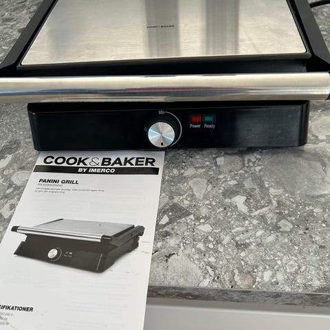 Cook & Baker panini‑grill – fungerer som den skal | DBA