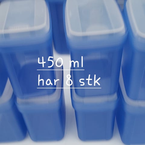 Tupperware madkasse 350 ml blå med låg | DBA