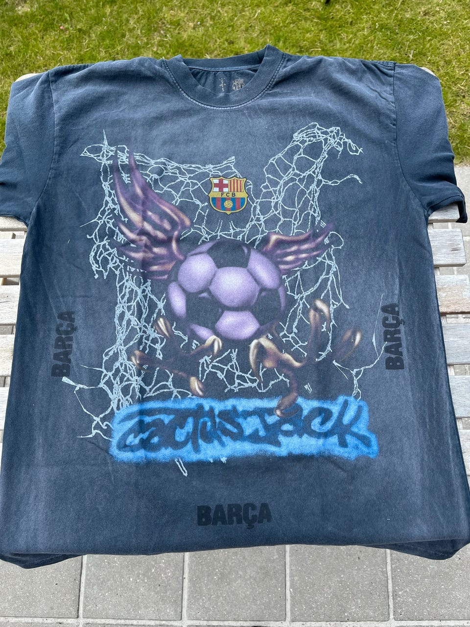 トップス cactus jack FC Barcelona LOGO TEE XL NEW Cactus Jack X FC Barcelona Logo T Shirt Travis Scott
