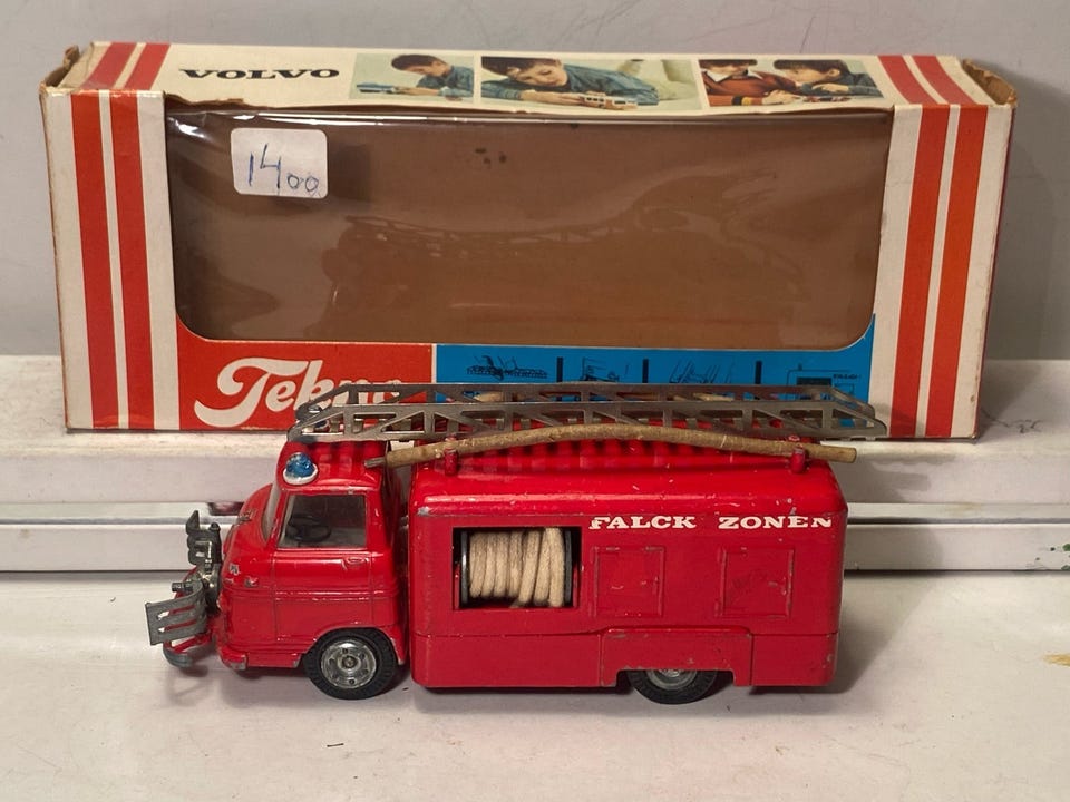 ☆当時物 TEKNO 459 ボルボ FALCK ZONEN 消防車 1/43