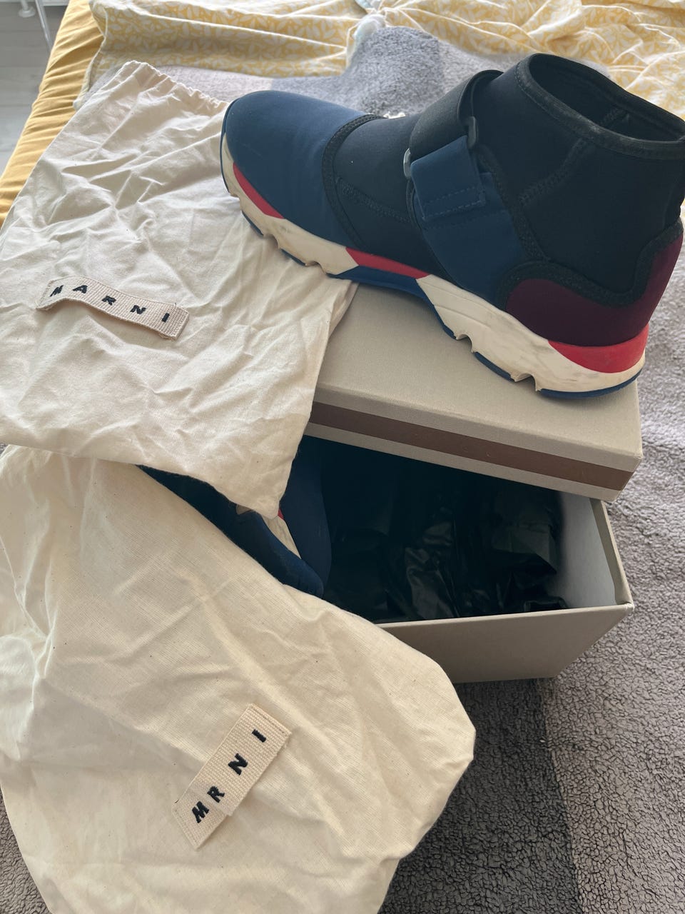 Marni, MARNI Sneakers mørkeblå/rød str. 40