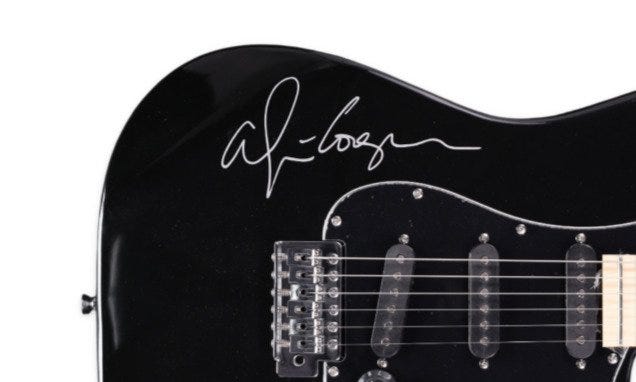Alice Cooper - Autograph Electric Guitar - With Beckett
