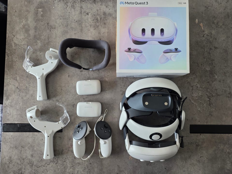 Meta Quest 3 (512 GB) – Ultimativ VR-pakke m. BoboVR S3 Pro | DBA