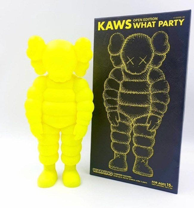Kaws (1974) - NO RESERVE What Party Yellow 2020 | DBA