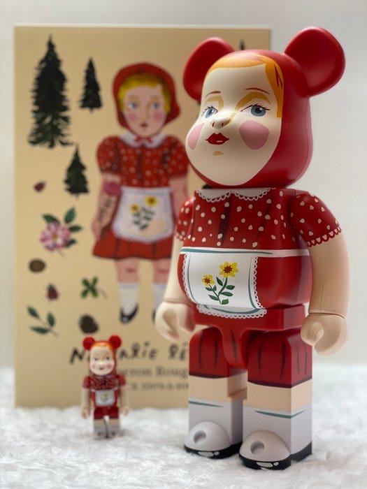 MEDICOM TOY BE@RBRICK Nathalie Lete Chaperon rouge 100% &400% ベア