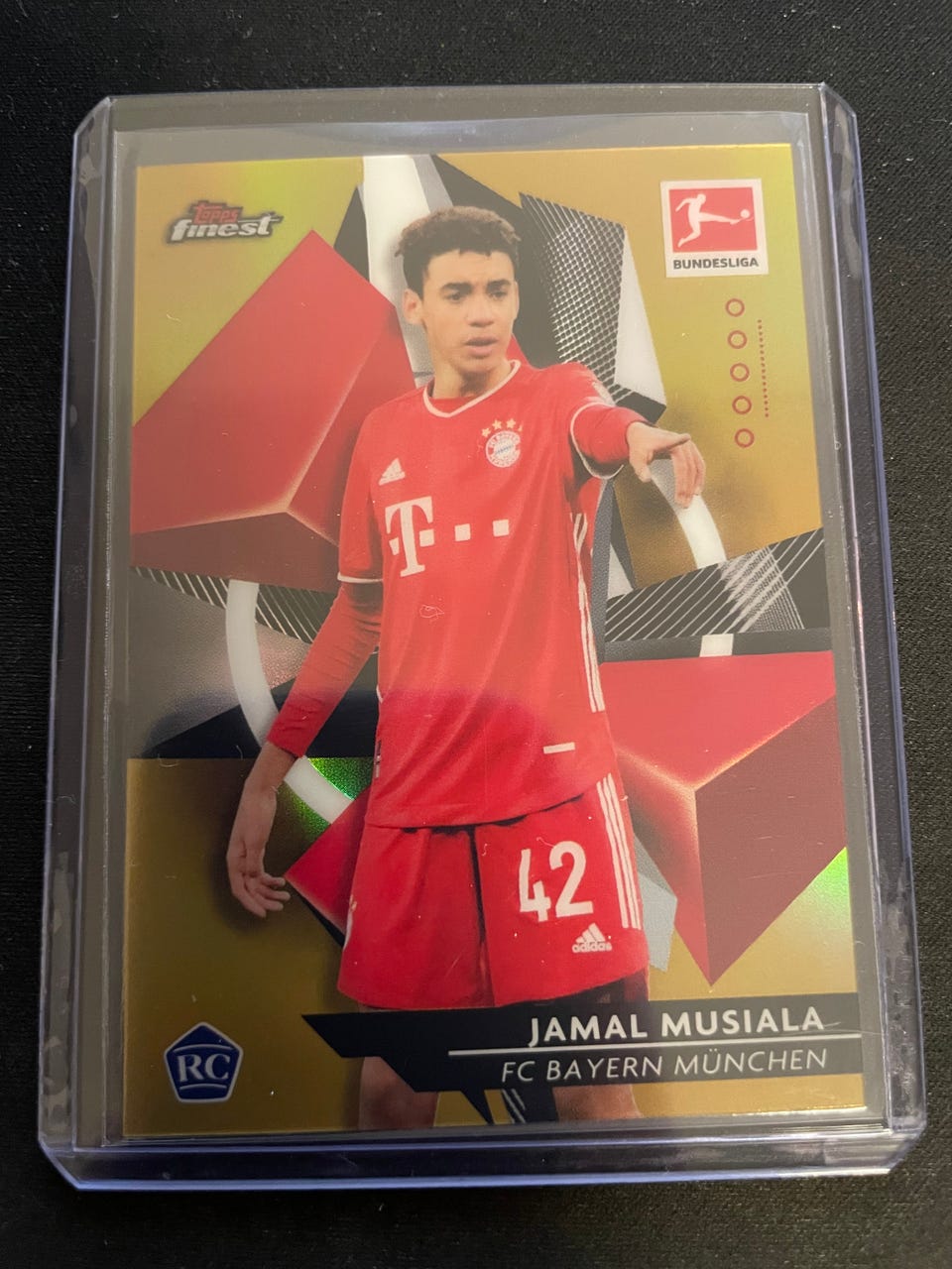 Topps Finest Jamal Musiala RC fodboldkort 12/50 Bayern München | DBA