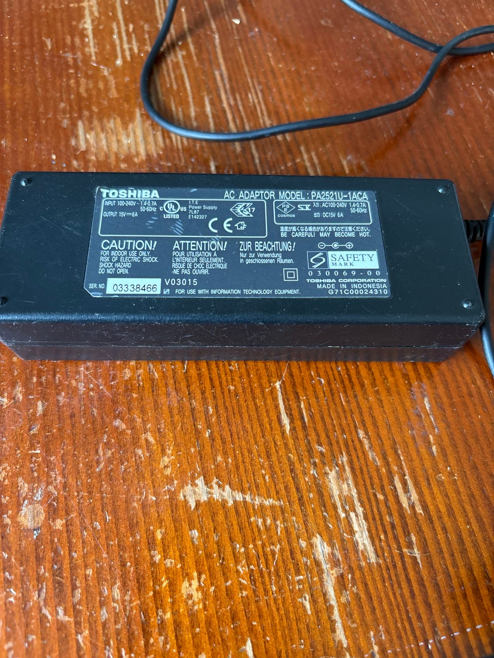 Original Toshiba laptop-oplader 90W – PA2521U-1ACA (15V 6A) | DBA