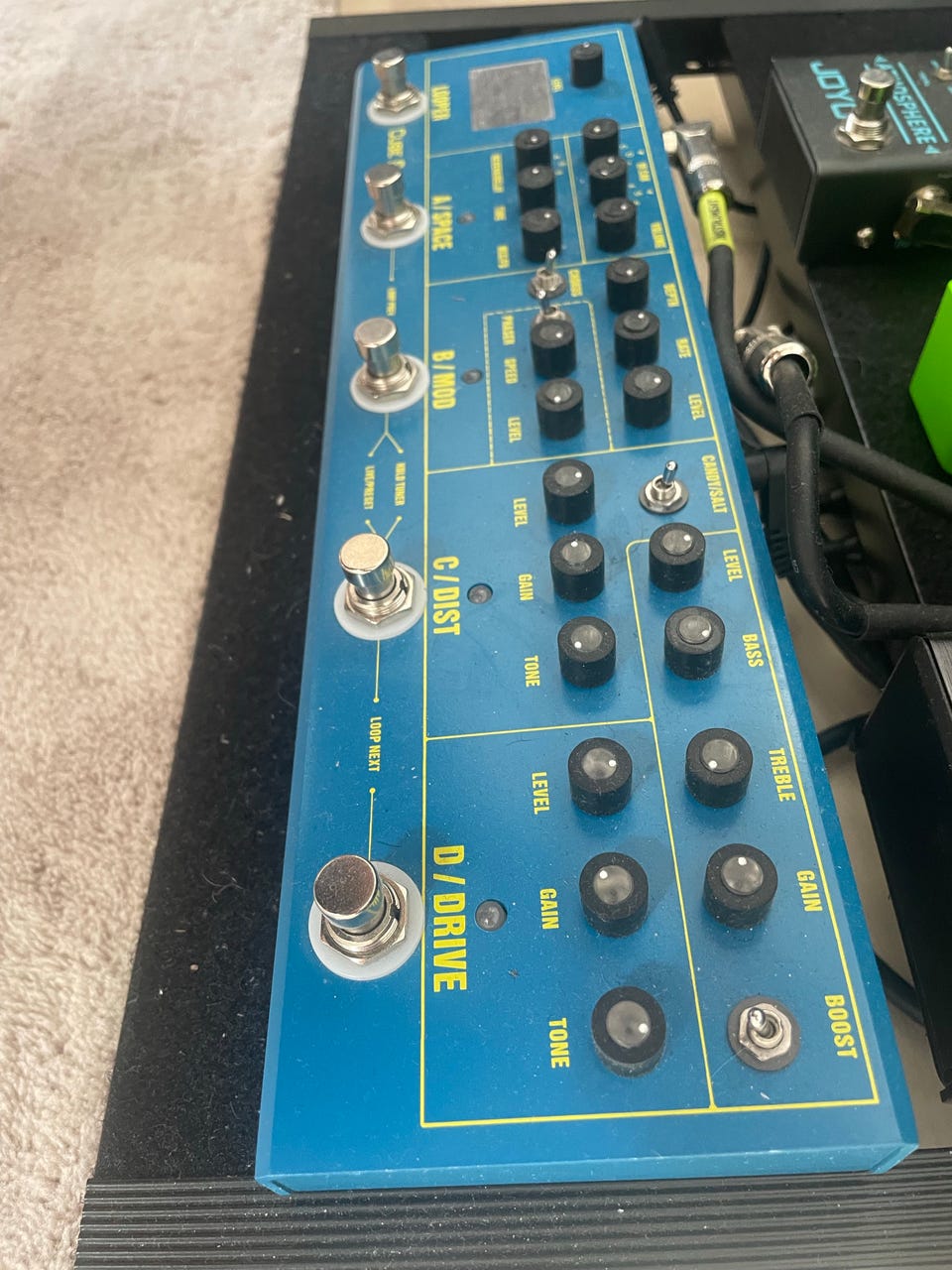 Ammoon Cube Sugar guitar multieffekt pedalboard blå | DBA
