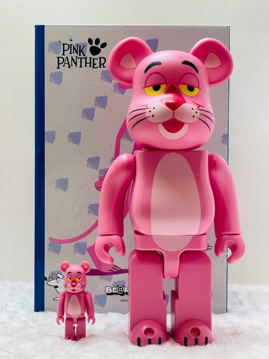 Medicom toy - BE@RBRICK 400% & 100% Pink Panther Bearbrick set | DBA